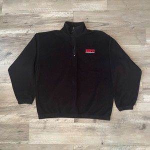 ESPN The Magazine Sweatshirt Mens 1/4 Zip Long Sleeve Fleece Mock Neck Size XL